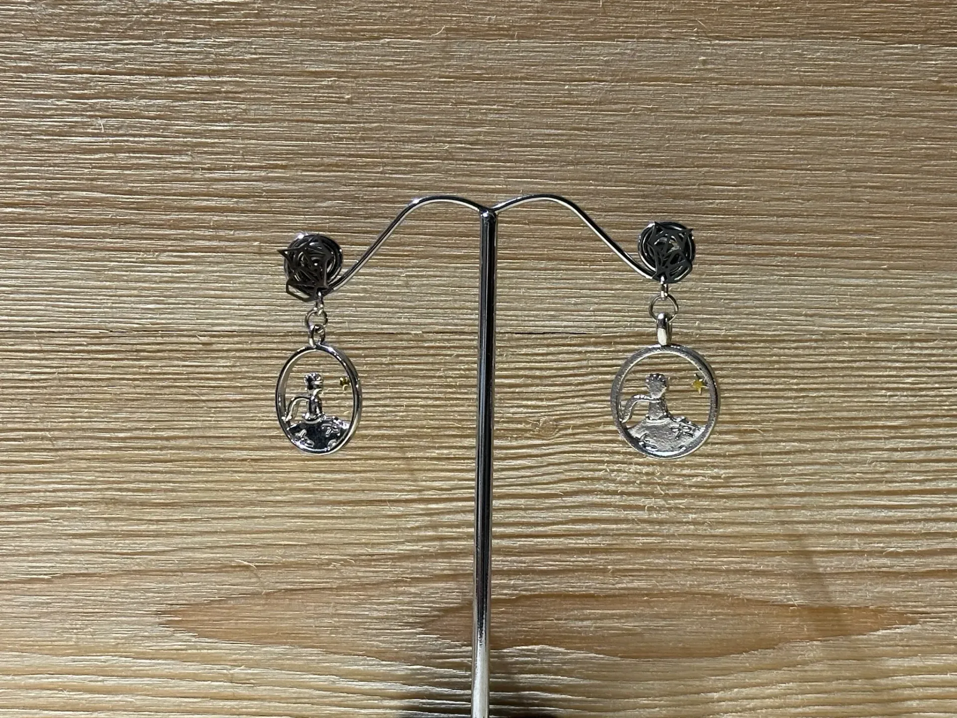 Boucle d'oreilles petit prince en acier inoxydable