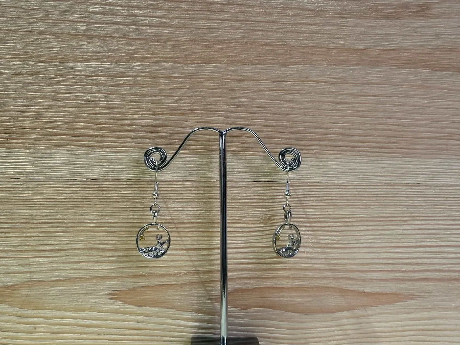 Boucle d'oreilles argentés petit prince en acier inoxydable