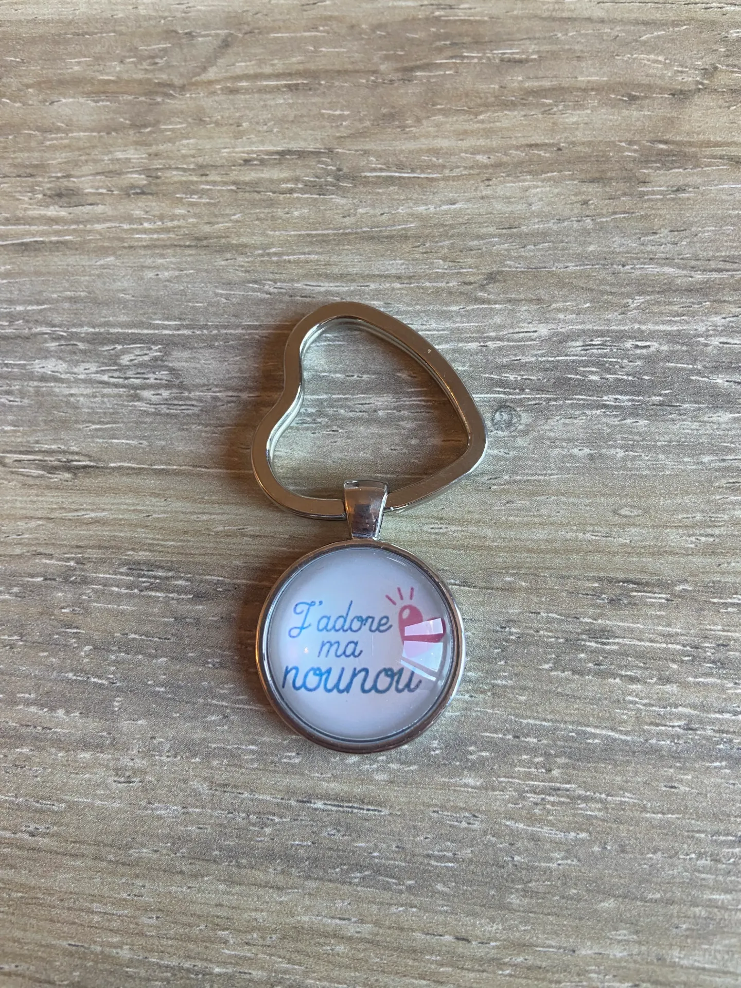 Porte-clé "j'adore ma nounou"