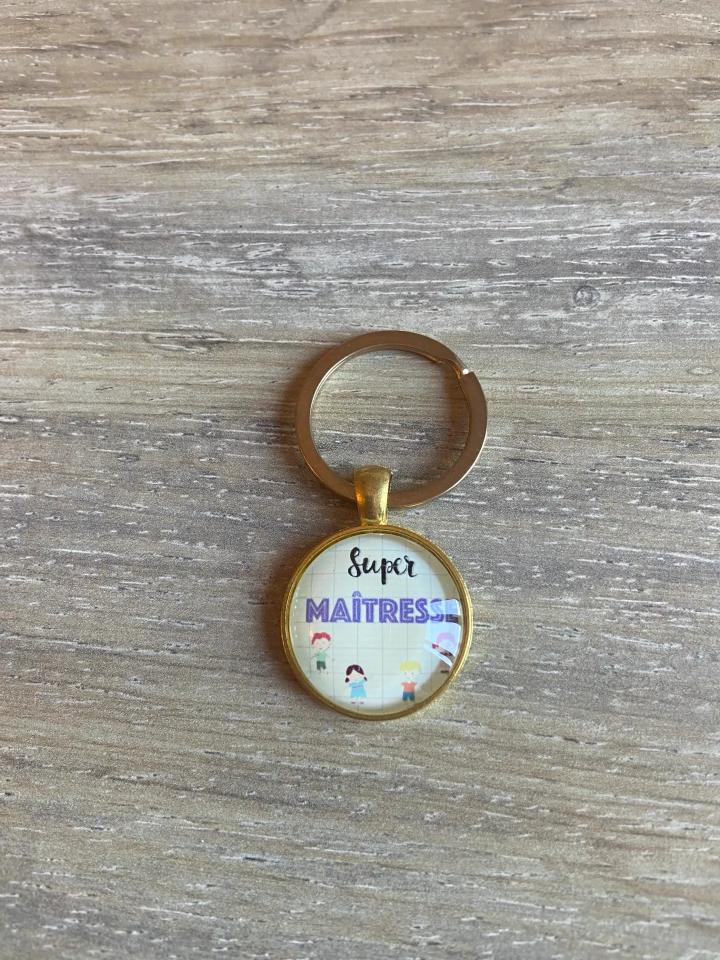 Porte-clé "super maitresse"