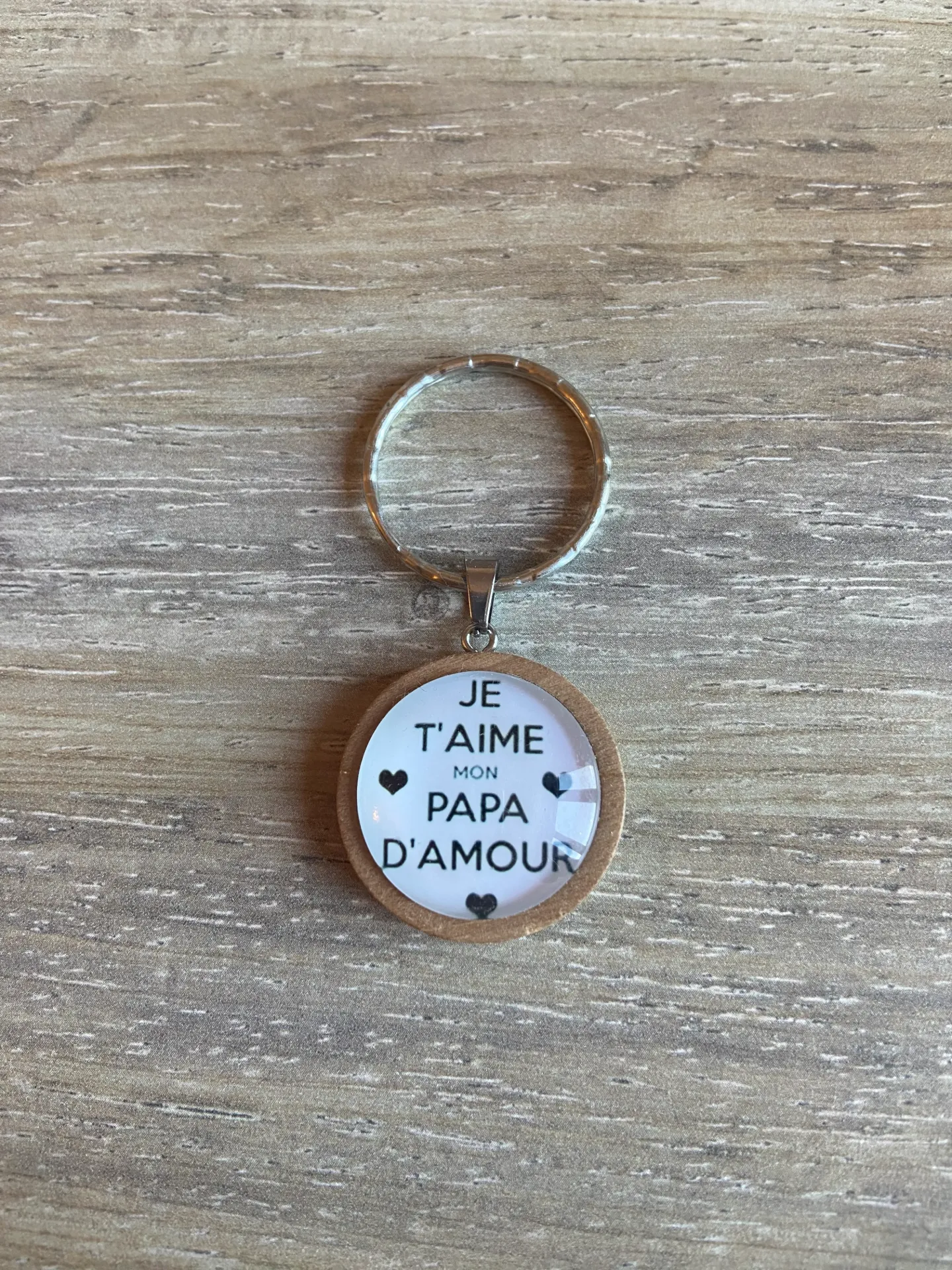 Porte-clé "je t'aime mon papa d'amour"