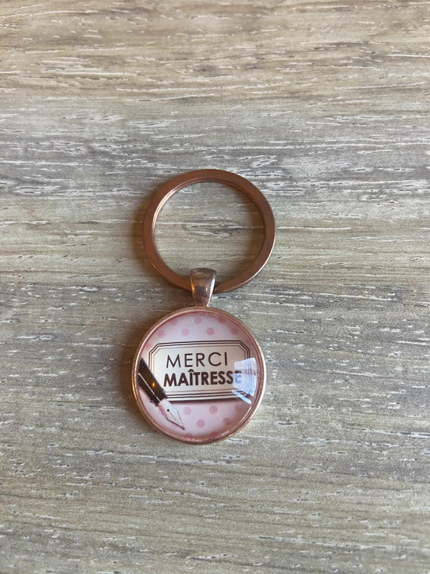 Porte-clé "merci maitresse"