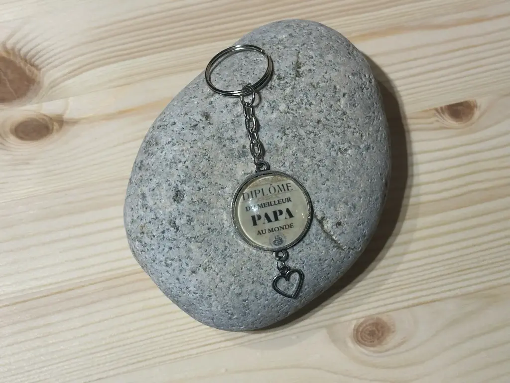 Porte clé "diplôme du meilleur ... /de la meilleure ... au monde" (Court, Papa)