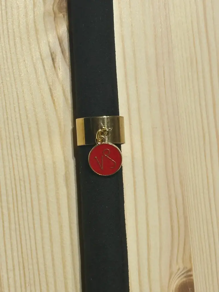 Bague dorée personnalisable signe astrologique avec fond rouge en acier inoxydable (Bélier)