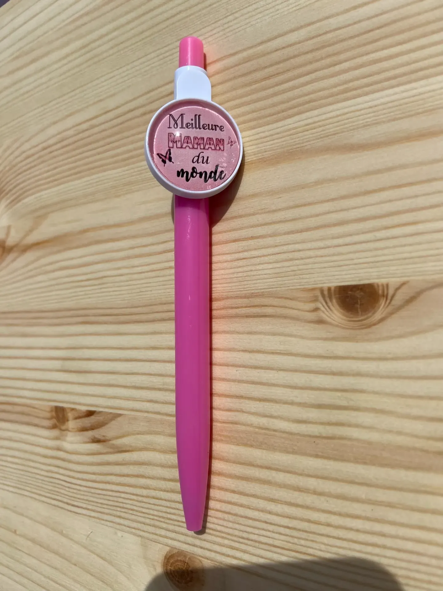 Stylo rose "meilleure maman du monde"