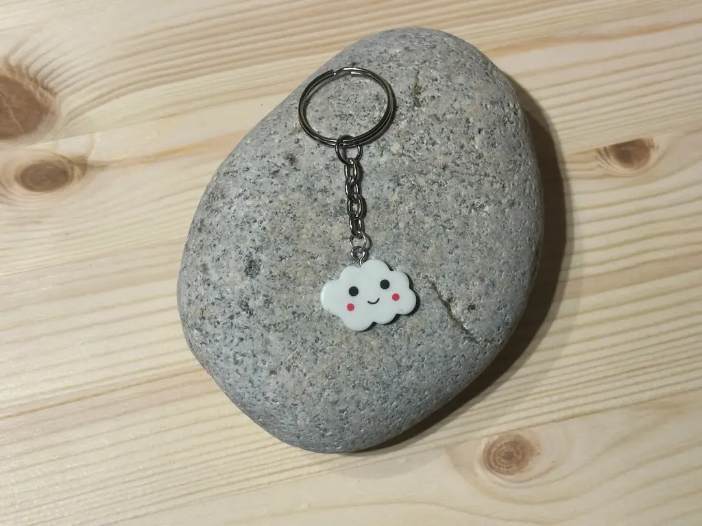 Porte-clé nuage blanc
