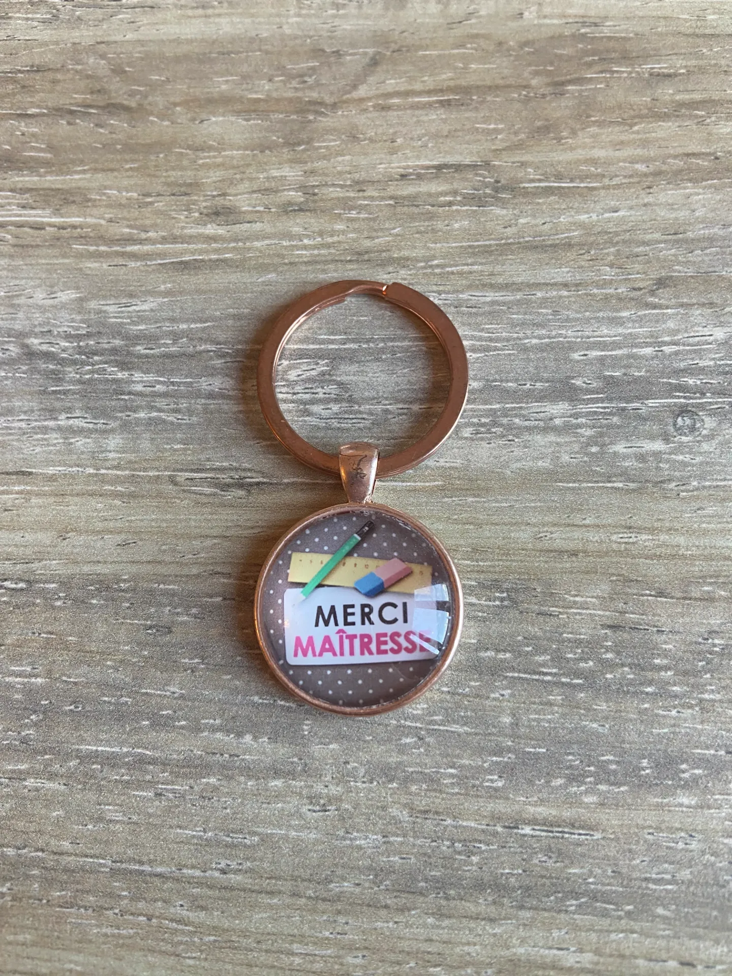 Porte-clé "merci maitresse"