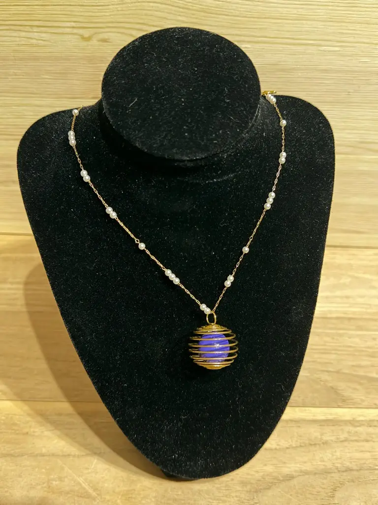 Bola de grossesse boule mauve avec cage en spirale 105cm