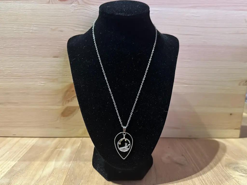 Collier avec pendentif de l'univers du Petit Prince 40cm en acier inoxydable