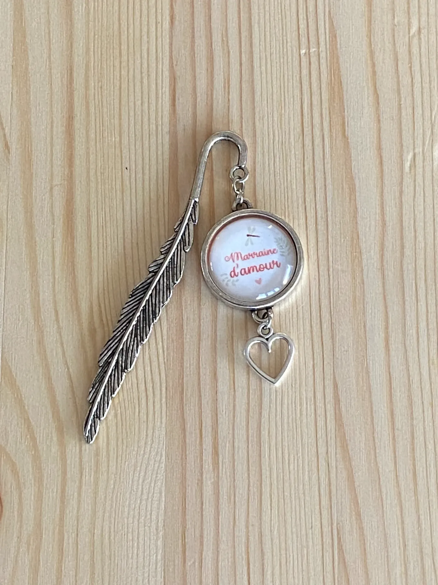 Marque-page cabochon maman d'amour