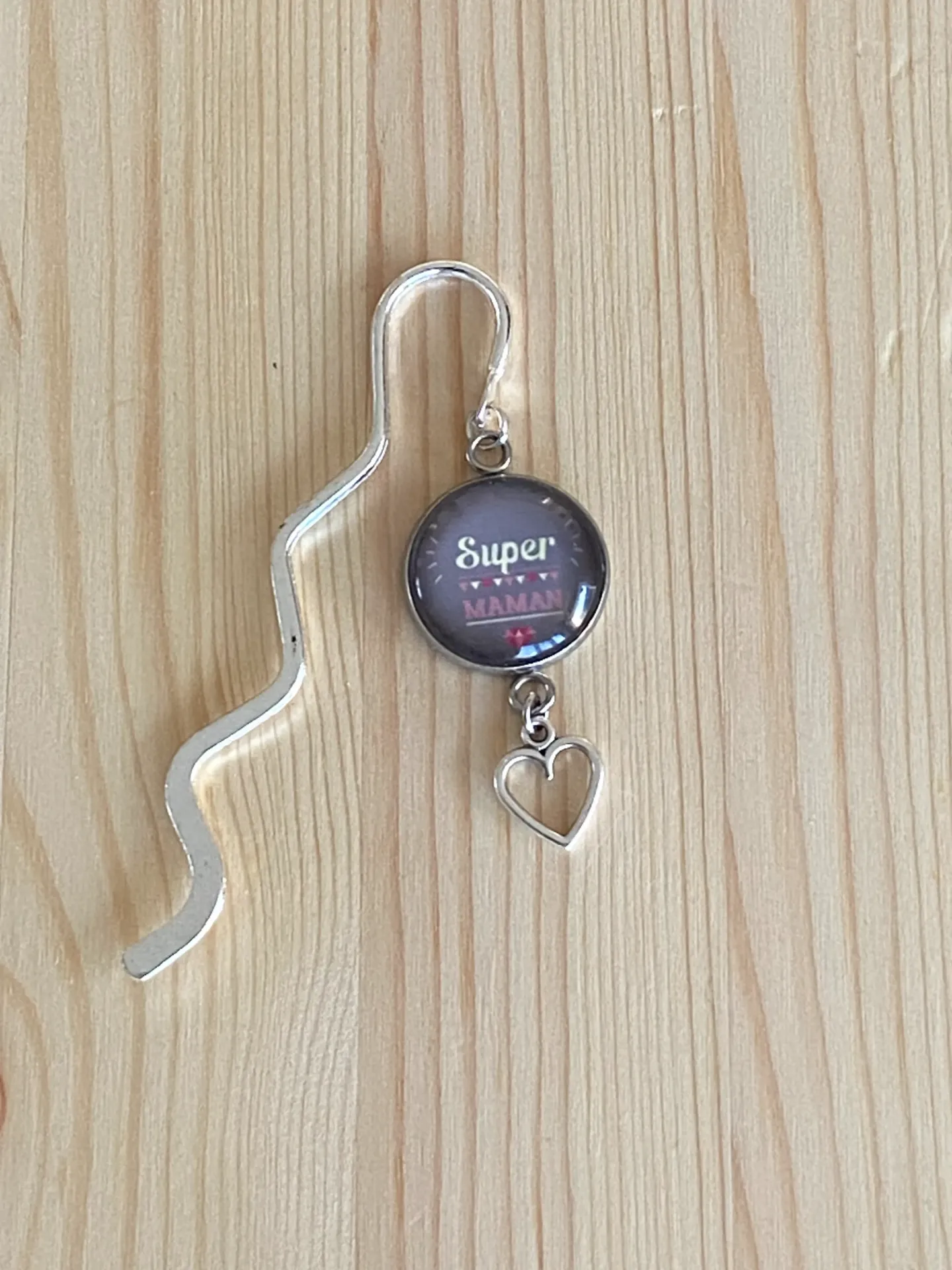 Marque-page ondulé "super maman"