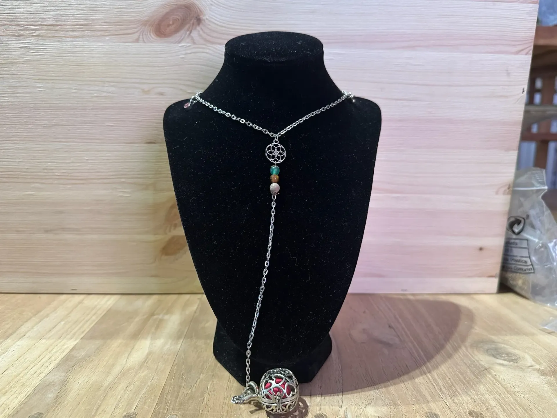 Bola de grossesse rouge et argenté en acier inoxydable taille 125cm