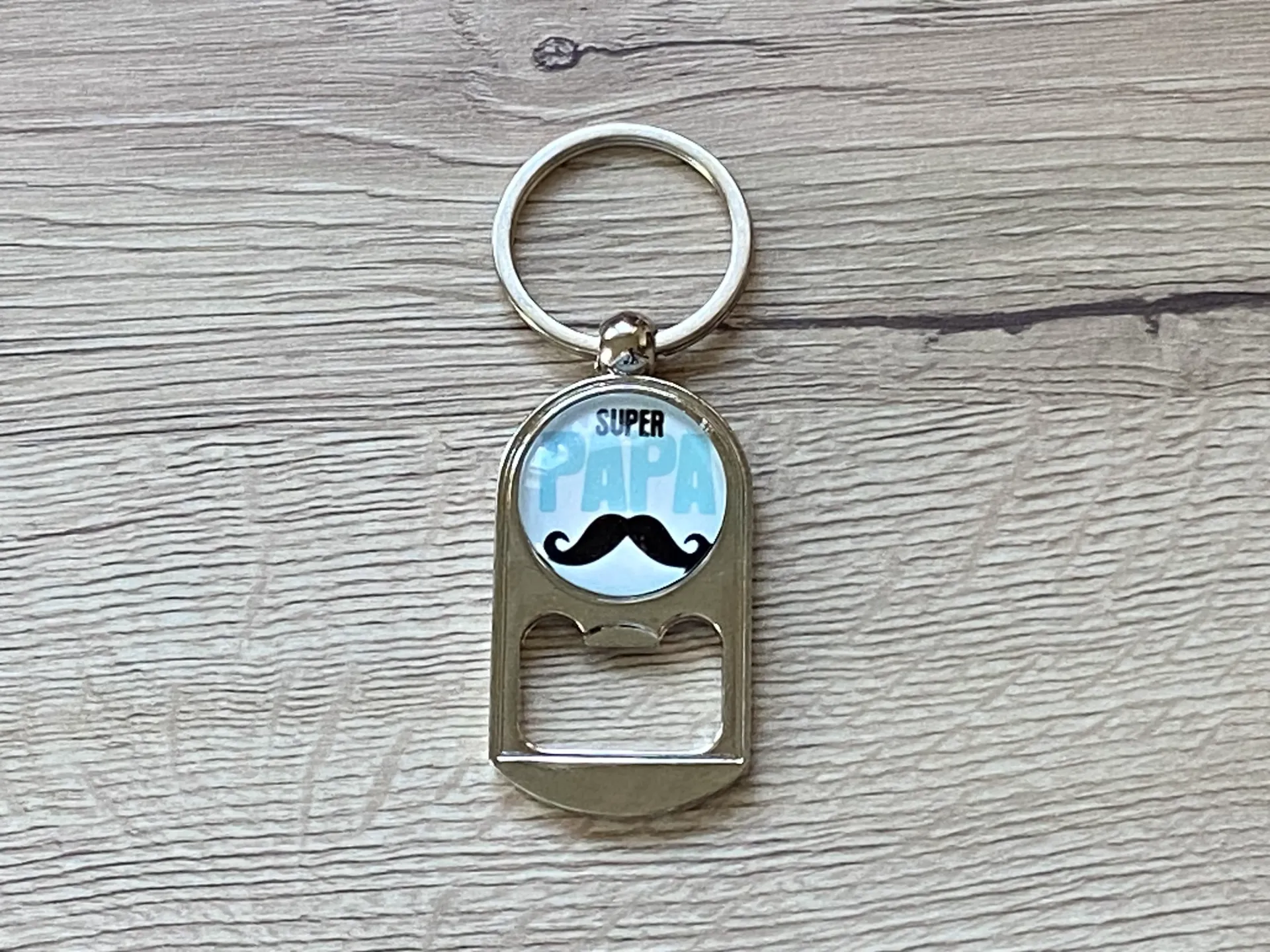 Porte-clé décapsuleur "super papa"