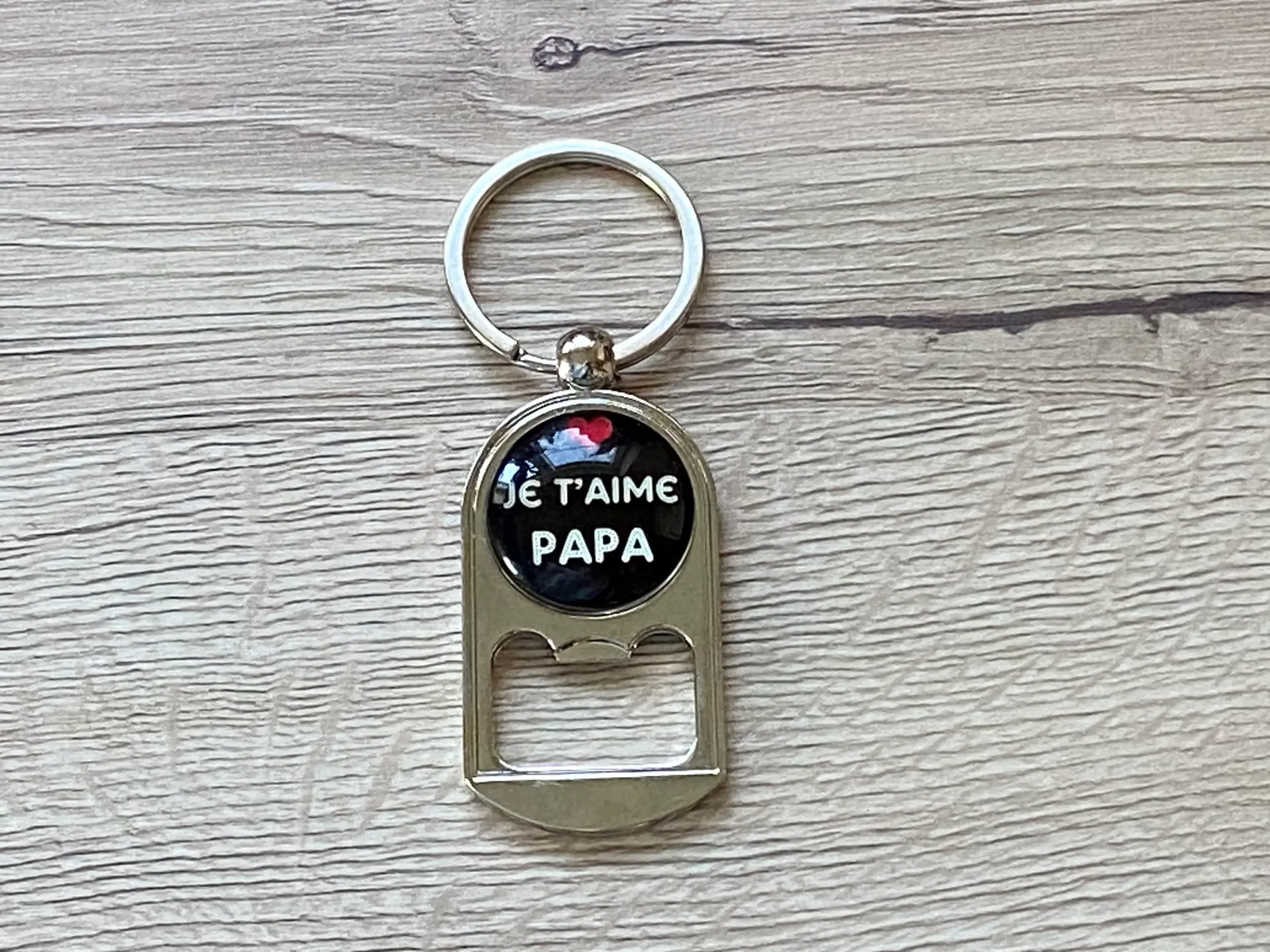 Porte-clé décapsuleur "je t'aime papa"