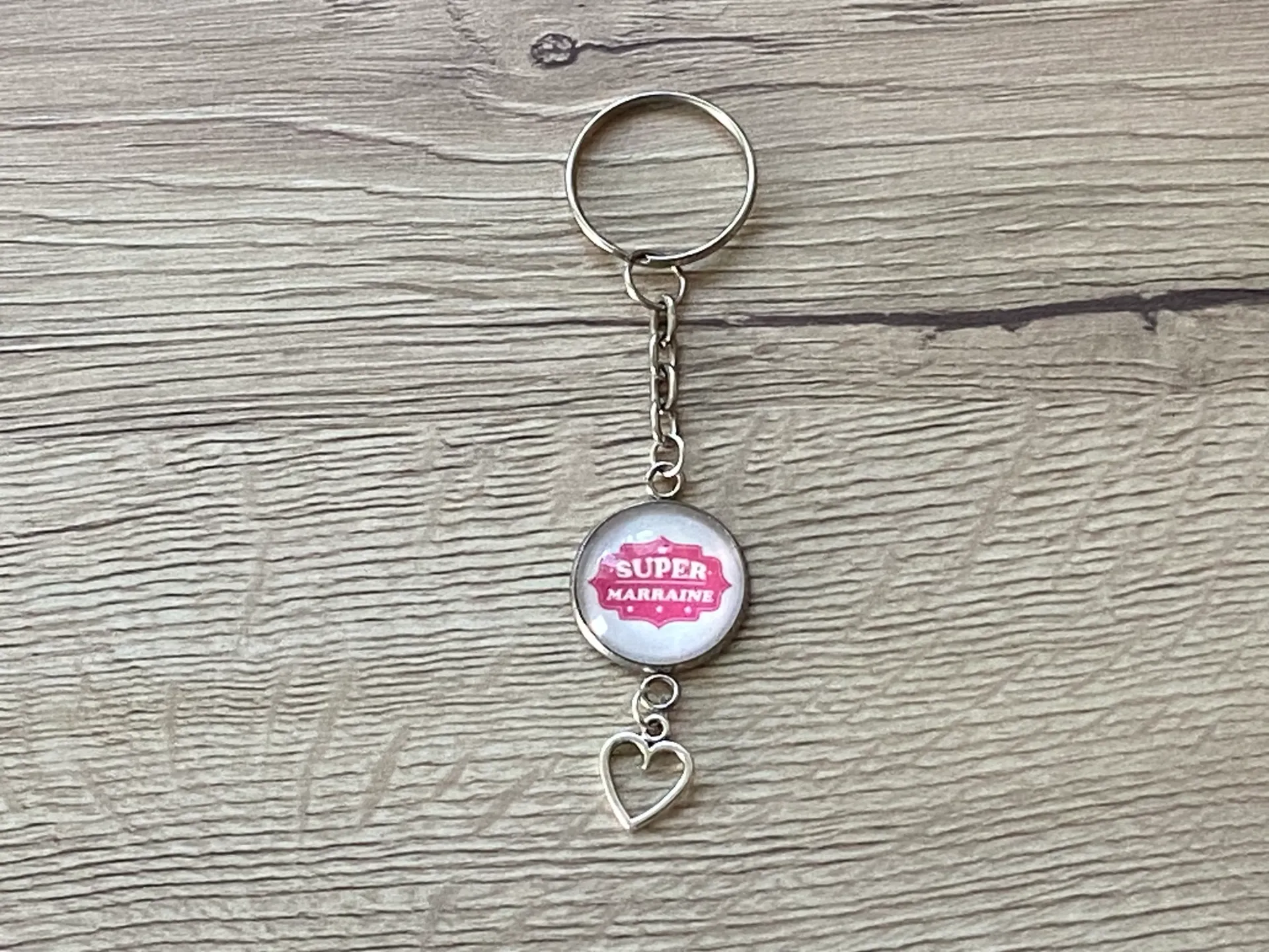 Porte-clé "super marraine"