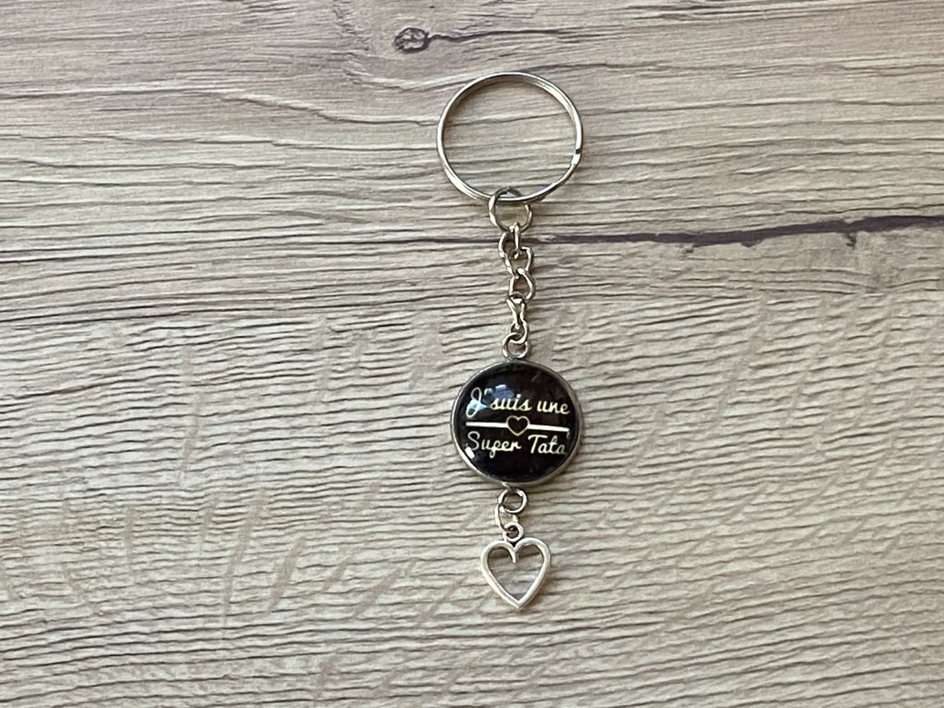 Porte-clé "j'suis une super tata"