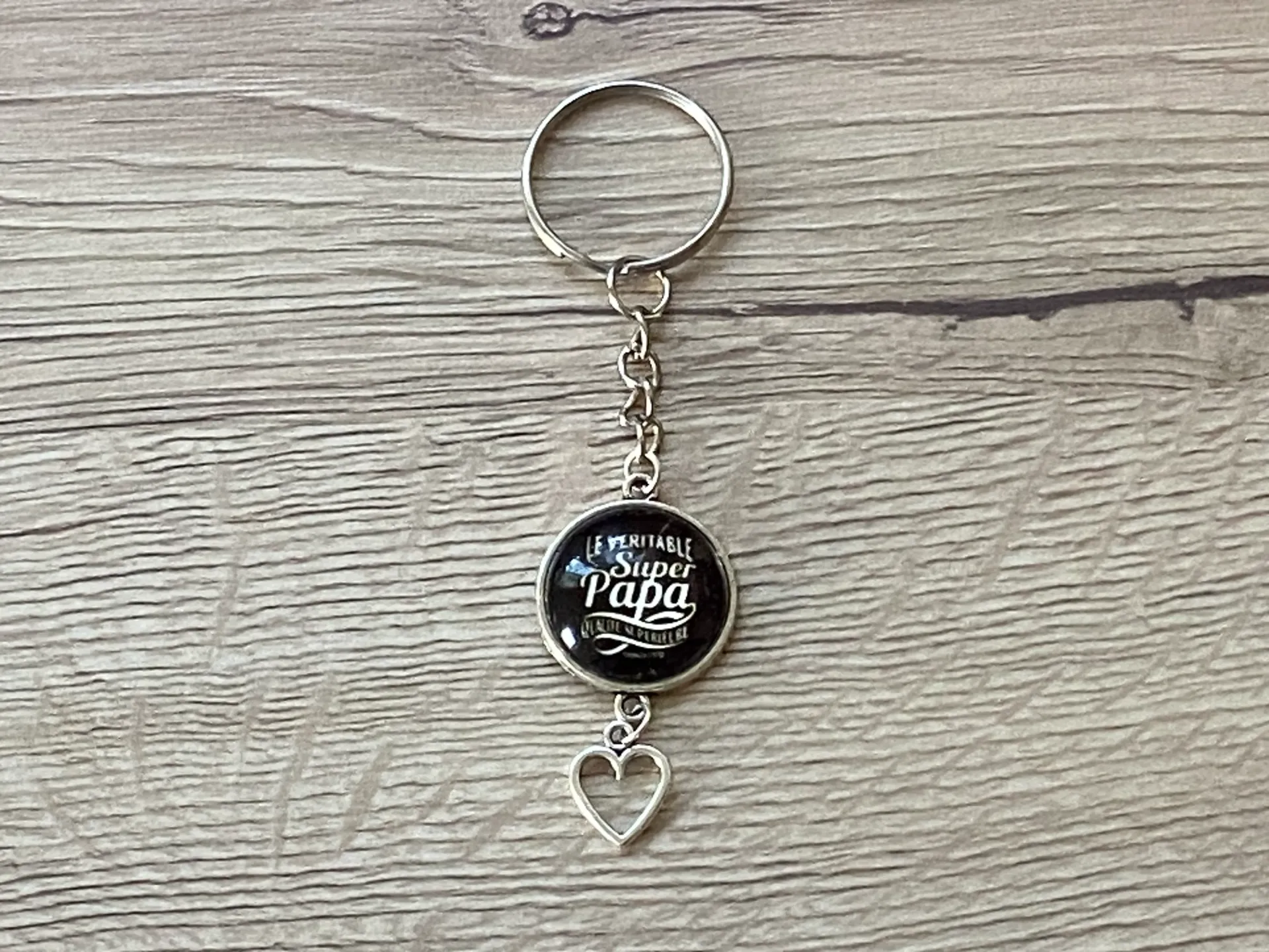 Porte-clé "le véritable super papa"