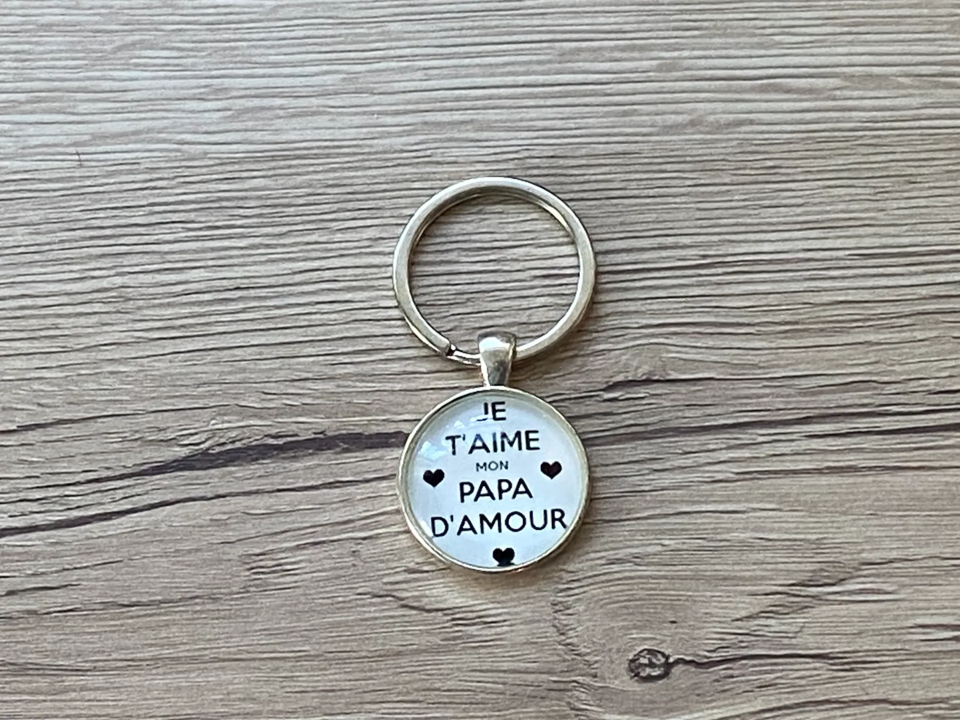 Porte-clé "je t'aime mon papa d'amour"