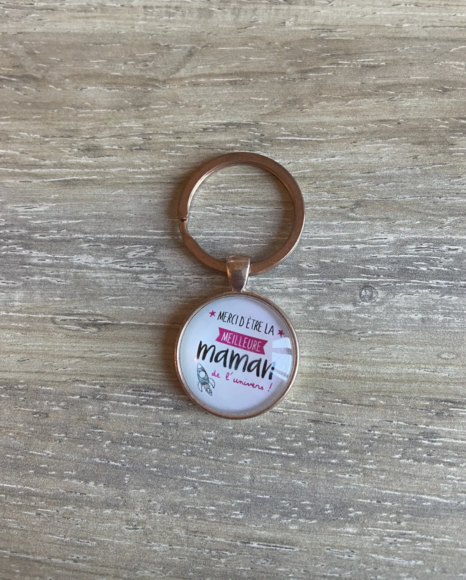 Porte-clé "merci d'être la meilleure maman de l'univers"