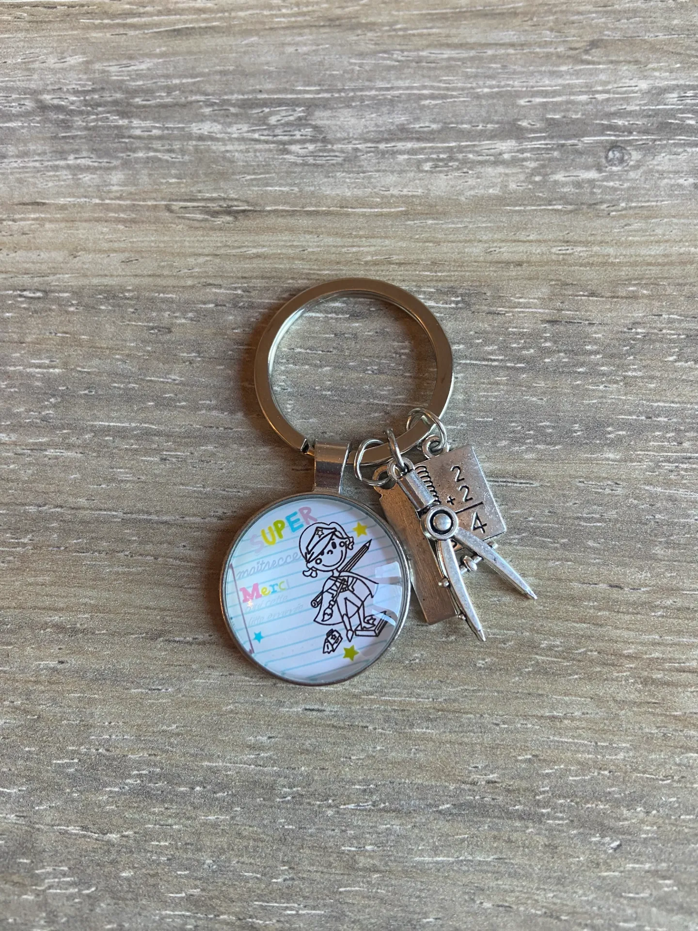 Porte-clé "super maitresse"