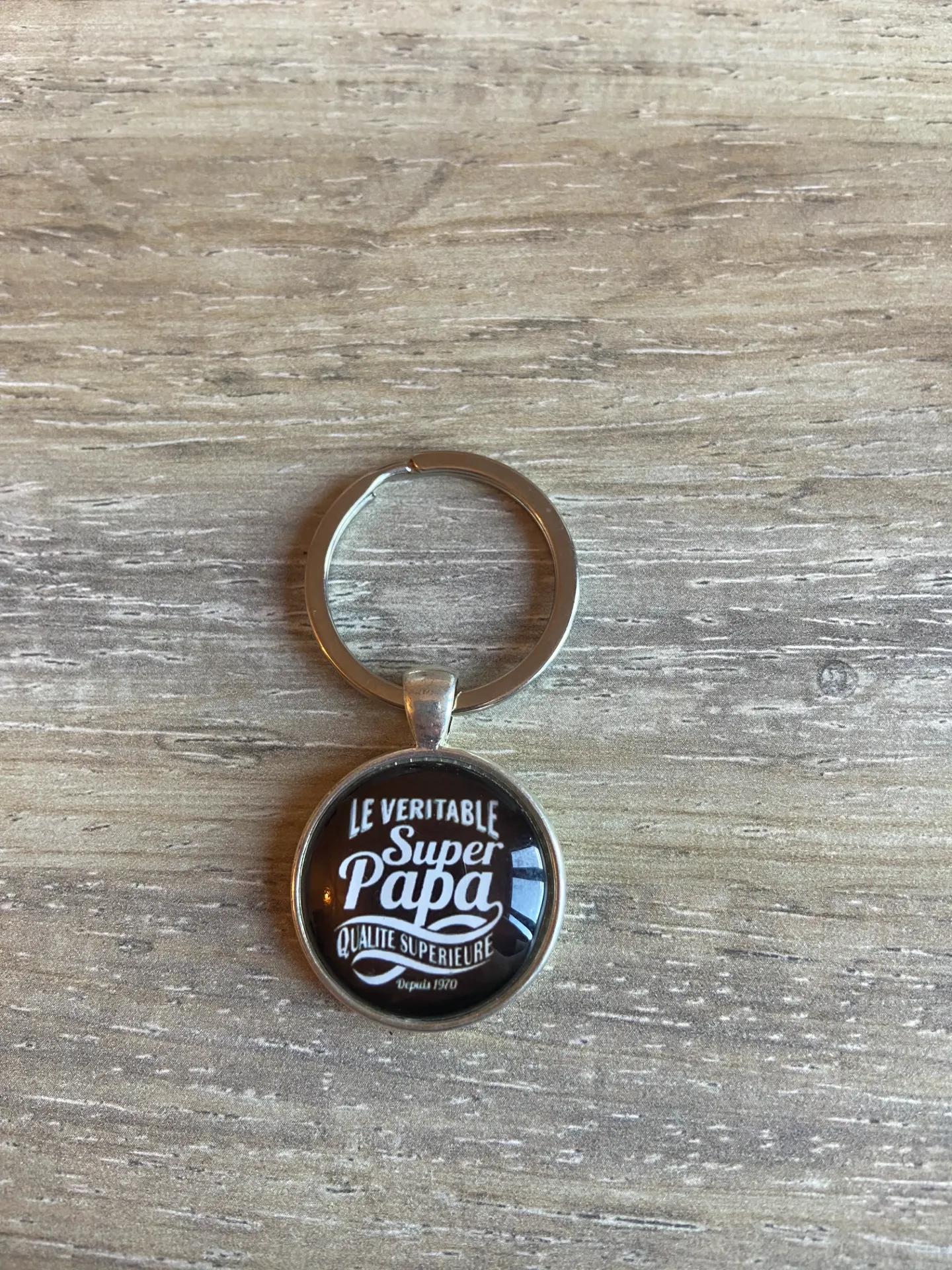 Porte-clé "le véritable super papa"